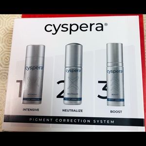 Cyspera 3-Step Pigment Corrector System to treat hyperpigmentation.